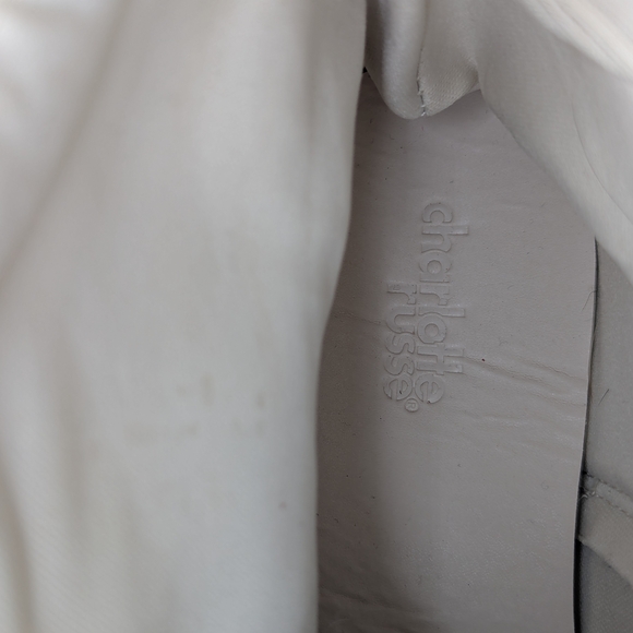 Beige Short Boots Size 10 Winter White Almond Charlotte Russe - Picture 8 of 13